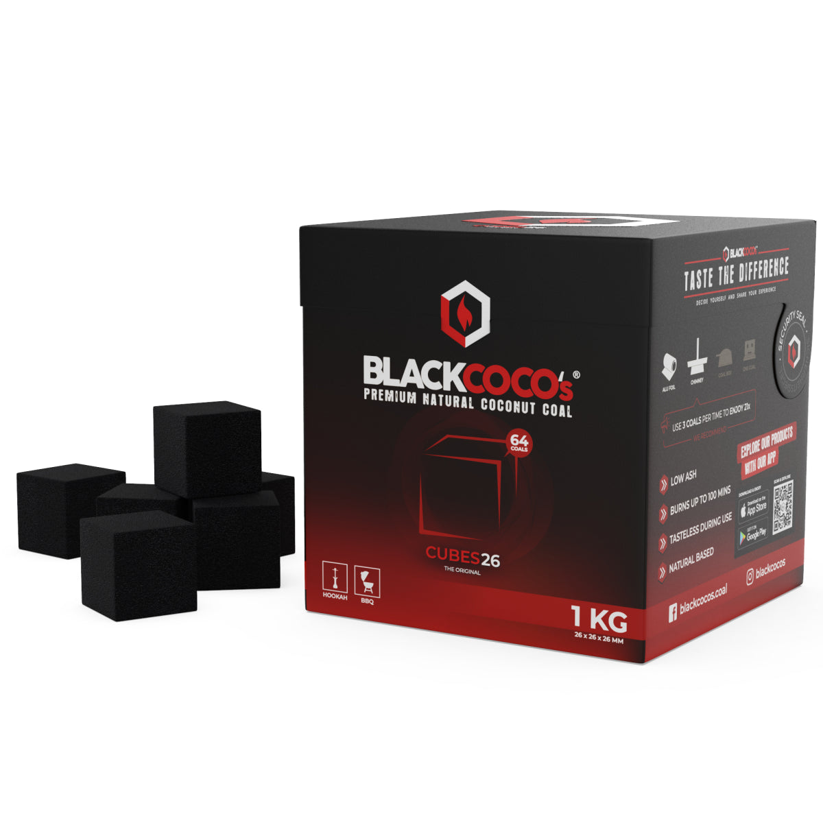 Black Coco's Cubes26 Naturkohle 1kg
