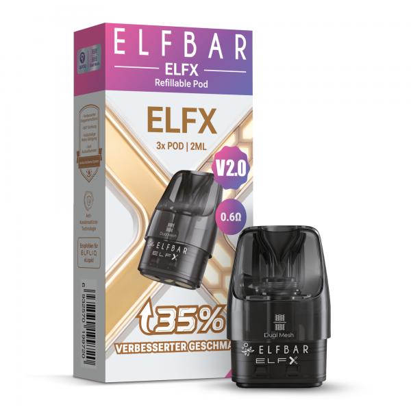 ELFBAR ELFX V2.0 Refillable Pod 3er Pack 0.6Ω
